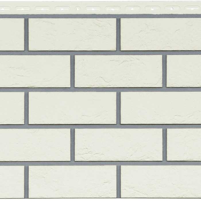 Фасадная панель Grand Line Премиум Премиум Пломбирный | Кирпич состаренный